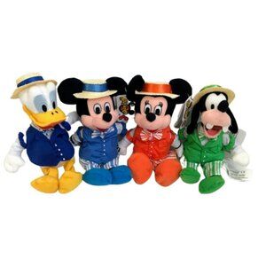 Disney Barbershop Quartet Plush Set Mickey Donald